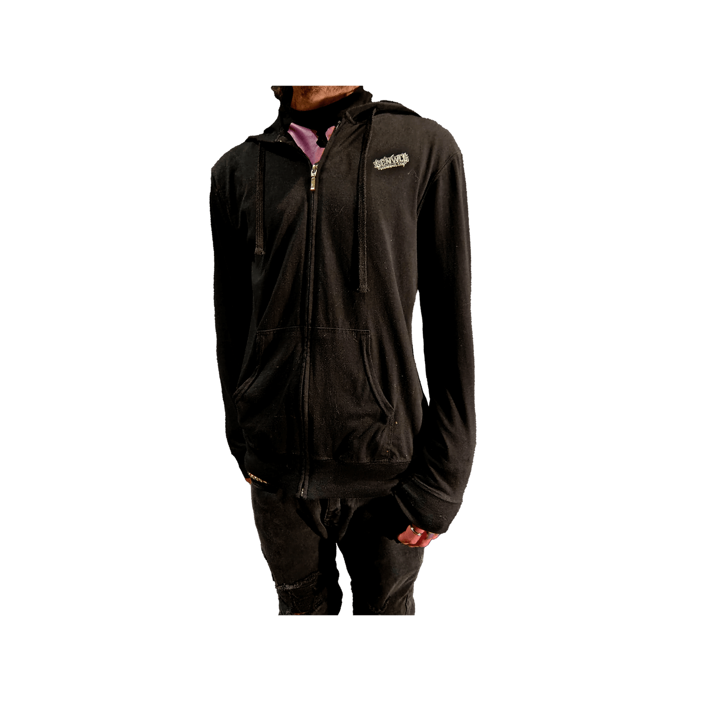 👕SceneWall White Splash Zip-up Hoodie