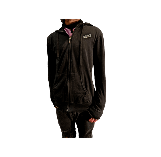 👕SceneWall White Splash Zip-up Hoodie